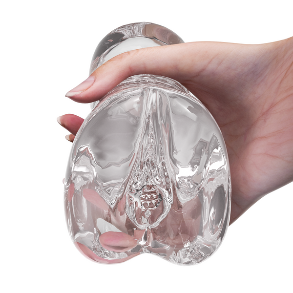 Transparent Male Masturbator with Realistic Vaginal Texture