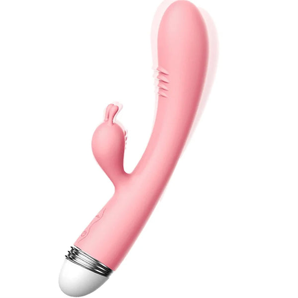 Dynamic rabbit vibrator unleashing synchronized G-spot and clitoral thrills