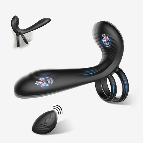 Remote-Controlled Vibrating Cock Ring for Intense Pleasure