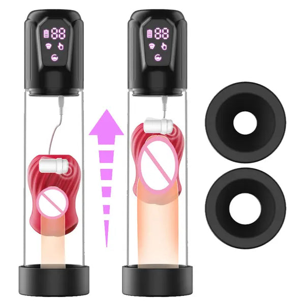 Electric Penis Pump with LCD Display & Rose Sleeve