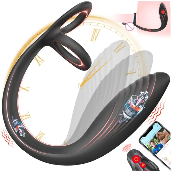 Remote-Controlled Prostate Massager with Cock Ring for Men