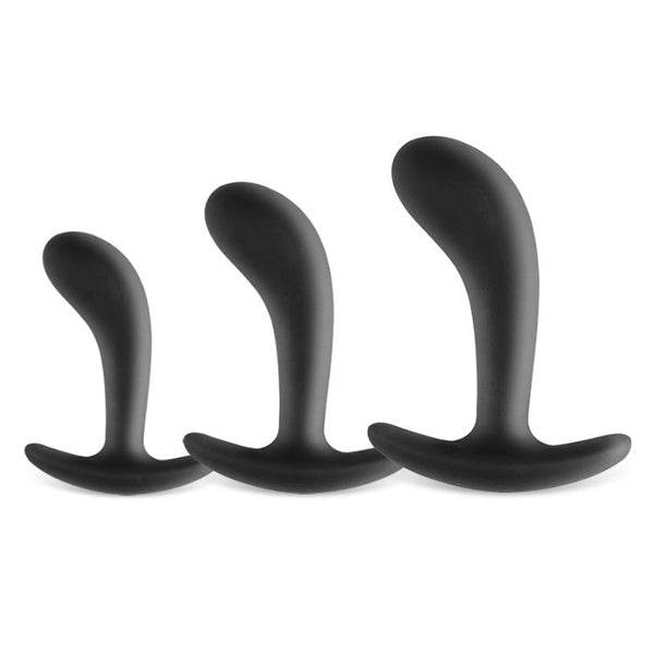 Silicone Prostate Trainer Kit Butt Plug Set (3 Pieces)