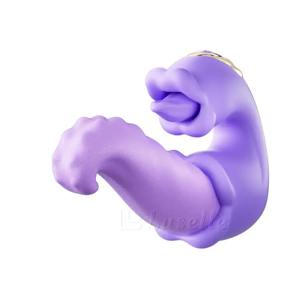 Rotating G-Spot Vibrator with Tongue and Dual Vibration