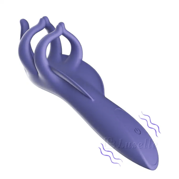 Fingered Penis Cock Ring with Waterproof Design & Vibrations