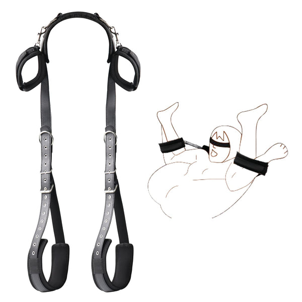 Adjustable BDSM Bondage Set – Handcuffs, Ankle Restraints & Soft Neck Support for Couples