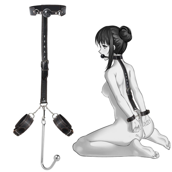 Luxury BDSM Restraint Set – Adjustable Ball Gag, Collar & Handcuff Bondage Kit